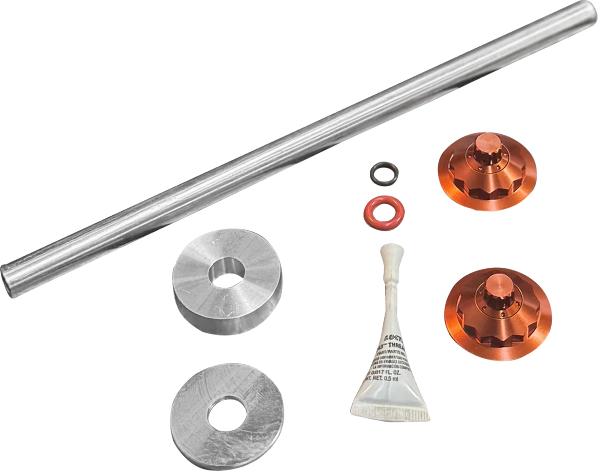 Axle Cover Kit - Y-Axle Rod - Front - Standard/12 Point - Orange (PYO:YTPR-18L-OR) by Paul Yaffe Bagger Nation