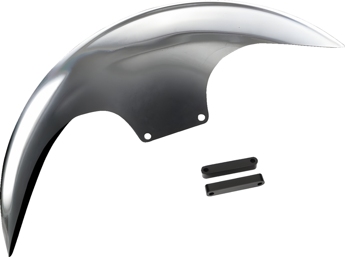 Cafe Front Fender - 19" Wheel - With Black Adapters (PYO:CAFÉ-OEM-23CVO-B) by Paul Yaffe Bagger Nation