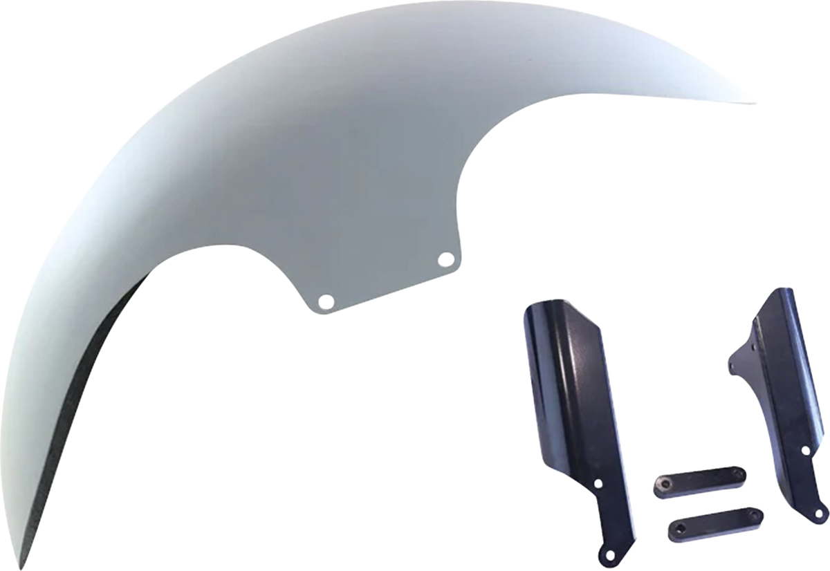 Cafe Front Fender - 21" Wheel - Black Inverted Fork Adapter - HD Softail '18-'26 (PYO:CAFE-21-18LR-B-C) by Paul Yaffe Bagger Nation