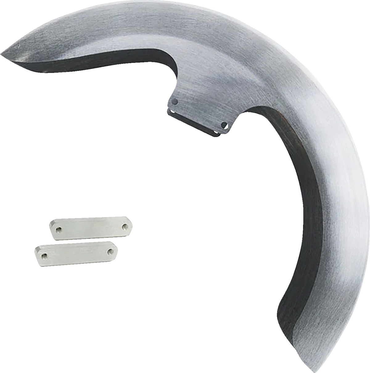 Thicky Front Fender - OEM 16"-19" Wheel - With Satin Adapters (PYO:THICKY-OEM-14L-S) by Paul Yaffe Bagger Nation