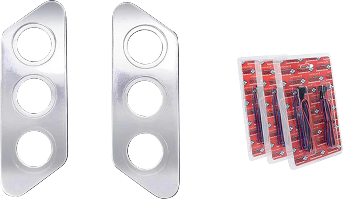Thunder-Pod Taillight Kit - Slanted - Chrome (PYOTSLPC) by Paul Yaffe Bagger Nation