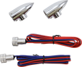 Marker Lights - Lightning Bullet - Amber - Chrome (LB-F-AMB-C) by Paul Yaffe Bagger Nation