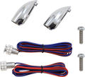Marker Lights - Lightning Bullet - Rear - Red LED - Chrome (PYO:LB-R-BRK-C) by Paul Yaffe Bagger Nation