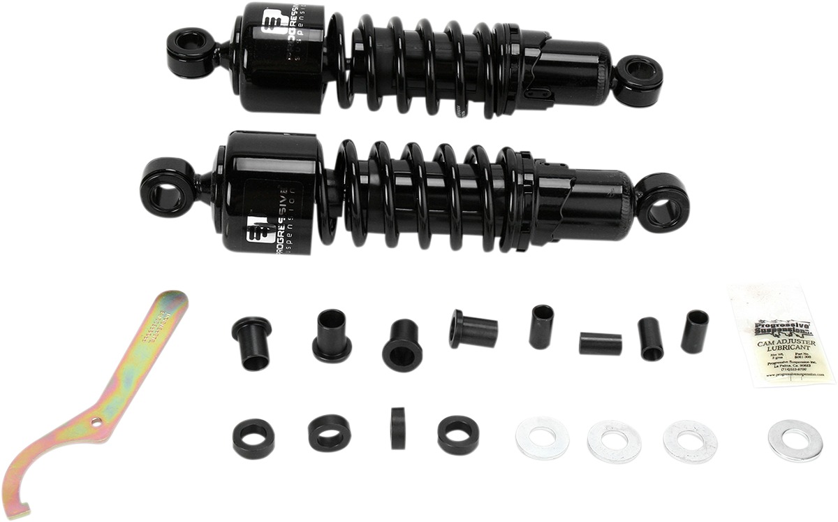 412 Series Shocks — Chrome/Black by Progressive Suspension